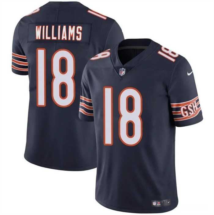 Men & Women & Youth Chicago Bears #18 Caleb Williams Navy 2024 Draft Vapor Football Stitched Jersey->chicago bears->NFL Jersey